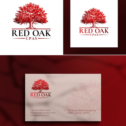Accounting brand with the title 'RED OAK CPAS'