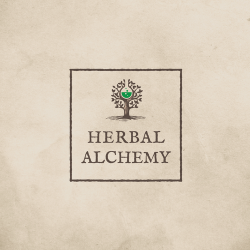 Cosmetics brand with the title 'Herbal Alchemy'