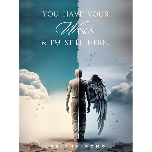 Digital art book cover with the title 'Book Cover About Grief'