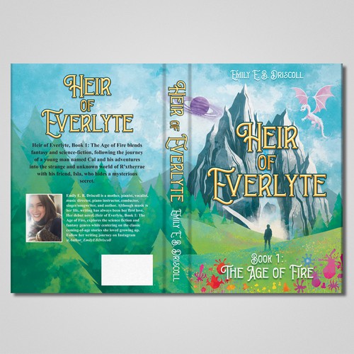 Hand-drawn book cover with the title 'Children's Book Cover Illustration and Design'