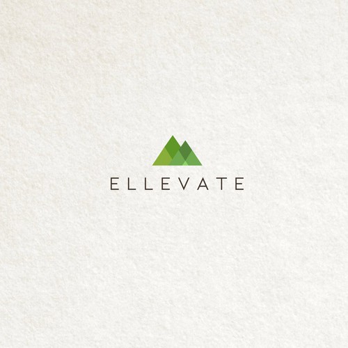 3D triangle logo with the title 'Ellevate'