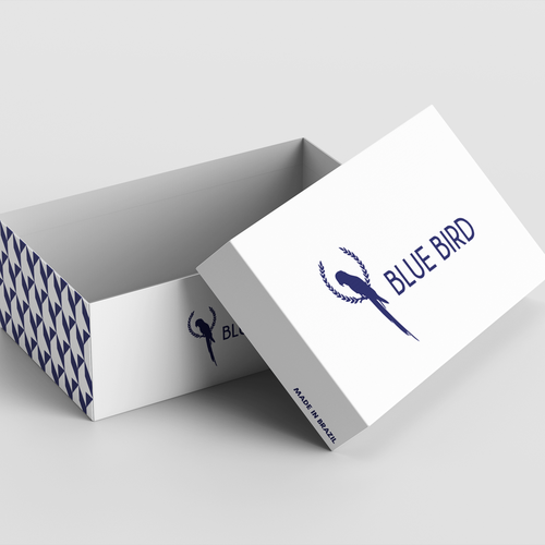 Shoe packaging with the title 'Shoe box design'