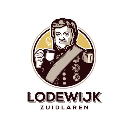Coffee bar design with the title 'Lodewijk Bar Coffee Logo'