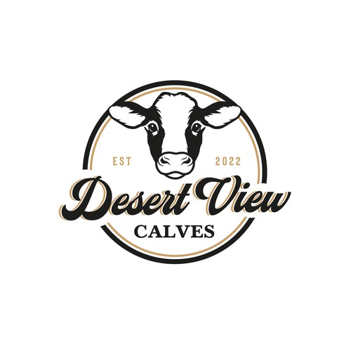 Cattle design with the title 'calves logo'