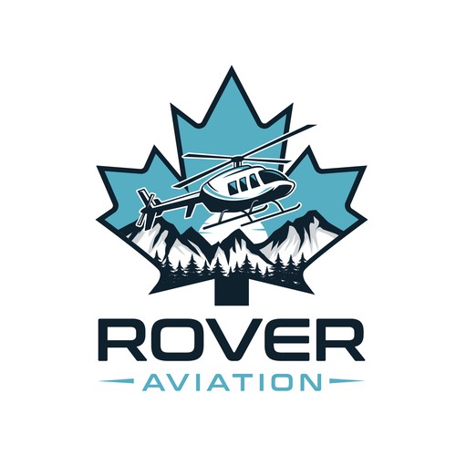 Maple leaf logo with the title 'Rover Aviation - Canada's Sky Journey'
