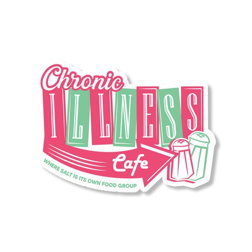 Sticker logo with the title 'ILLNESS'
