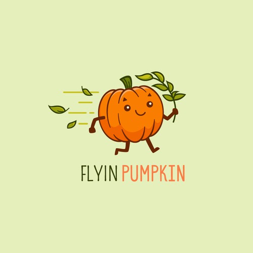 Vegan logo with the title 'A fun, clever logo for a vegan delivery business'