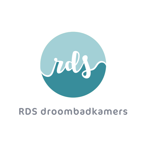 Bathroom design with the title 'RDS droombadkamers'