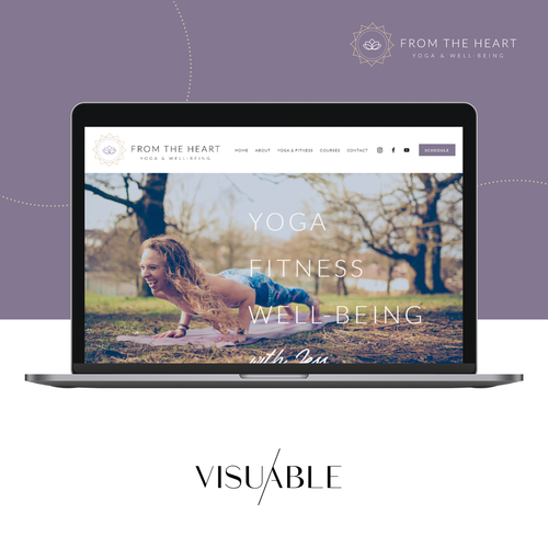 Yoga studio design with the title 'Yoga Teacher '