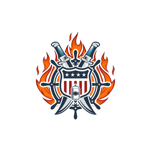 Pen tool logo with the title 'Camping logo to use for apparel'