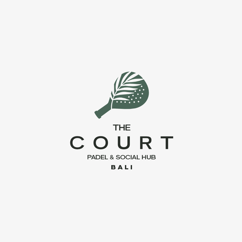 Tennis design with the title 'Minimalist Logo for Luxury Padel Court Based in Bali'