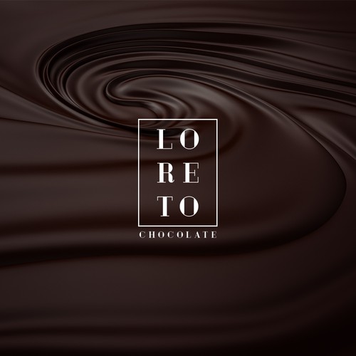 Chocolate brand with the title 'Luxury and sophisticated logo for LORETO'