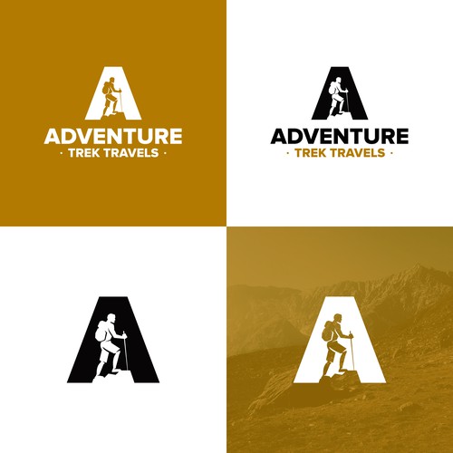 Hiking logo with the title 'A Monogram'