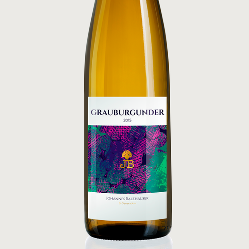 Wine packaging with the title 'Concept for Wine Label'