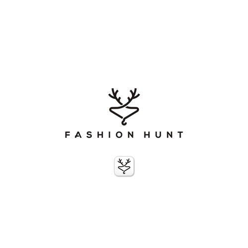 Hunting design with the title 'Logo Fashion hunt'