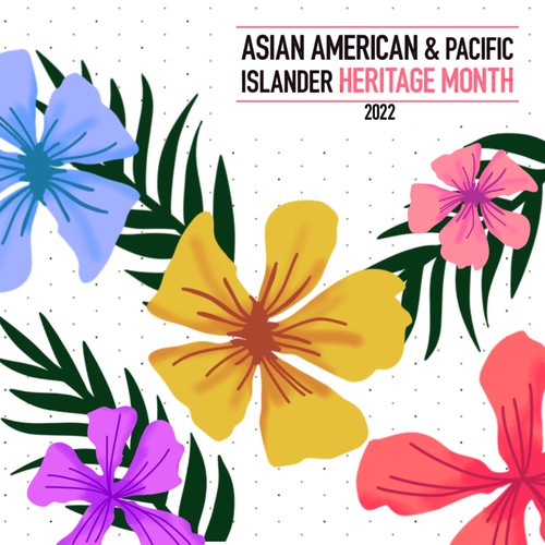 Zoom design with the title 'Asian american & Pacific Islander heritage month zoom background 2'