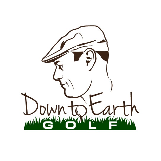 Profile logo with the title 'Brush Stroke Style Golf Logo'