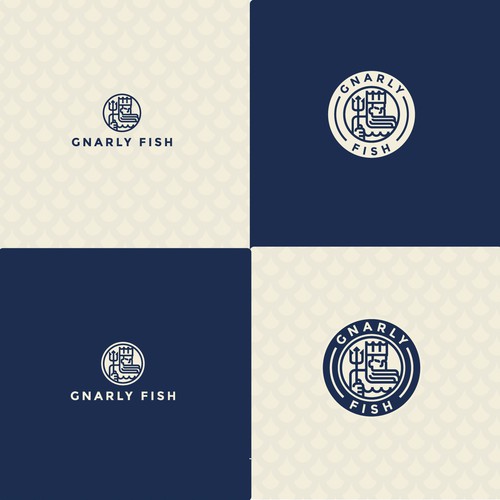 Fish logo with the title 'Gnarly Fish logo'