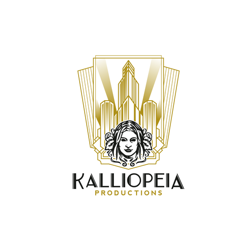 Art Deco logo with the title 'Logo for Kalliopeia Productions'