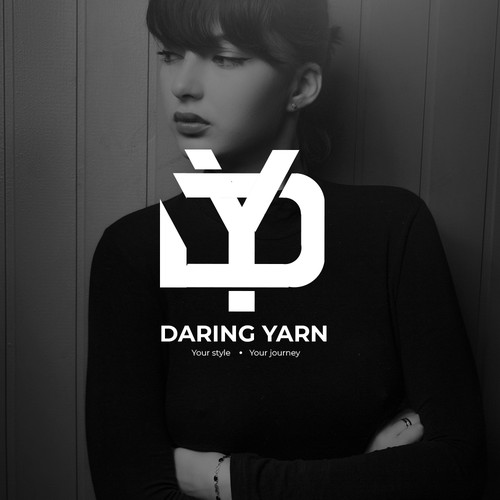 Y logo with the title 'Sample design done for Daring Yarn'