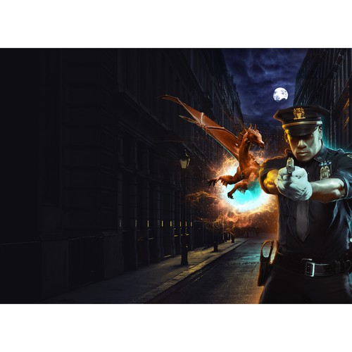 Night book cover with the title 'Dragon Badge'