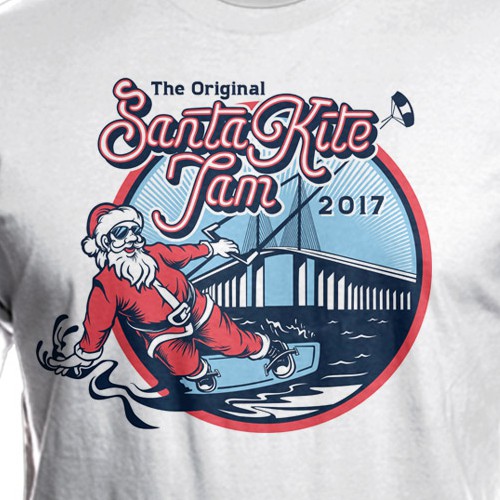 Christmas t-shirt with the title 'Santa Kite Jam 2017'