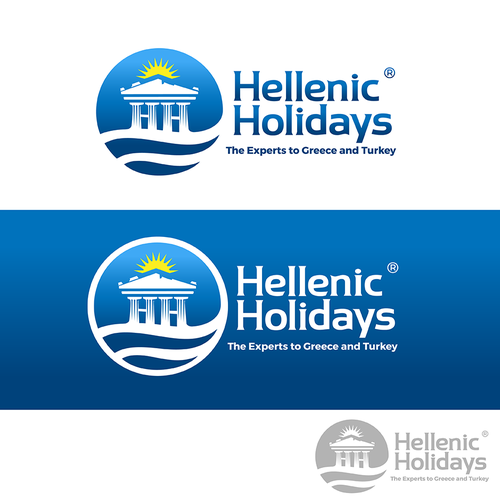 Greek logo with the title 'HELLENIC HOLIDAYS'