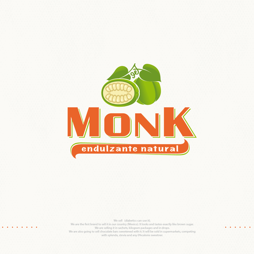 Natural product logo with the title 'Logo for natural sweetener (from monk fruit)'