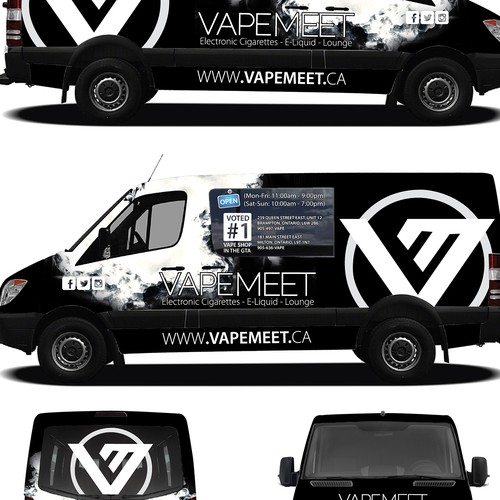 Wrapping design with the title 'vapemeet'