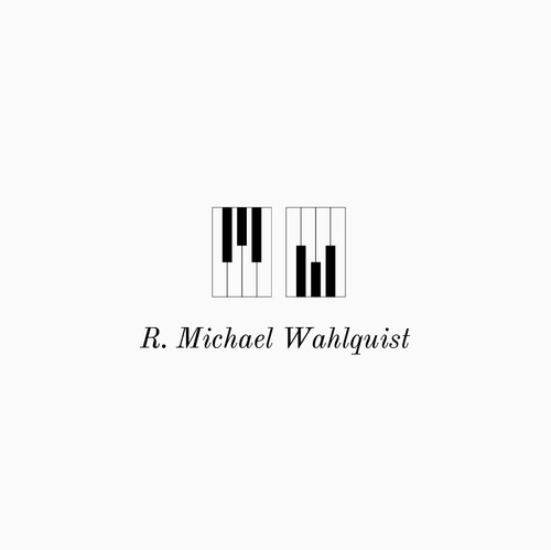 Piano keys design with the title 'Classic M & W'