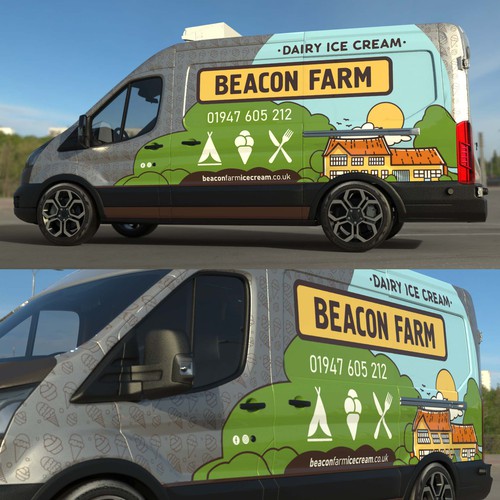 Dairy design with the title 'Van wrap - IceCream shop'