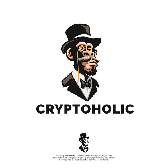 Cryptocurrency logo with the title 'Cryptoholic'