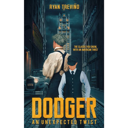 Drawing book cover with the title 'Book cover for title "DODGER"'