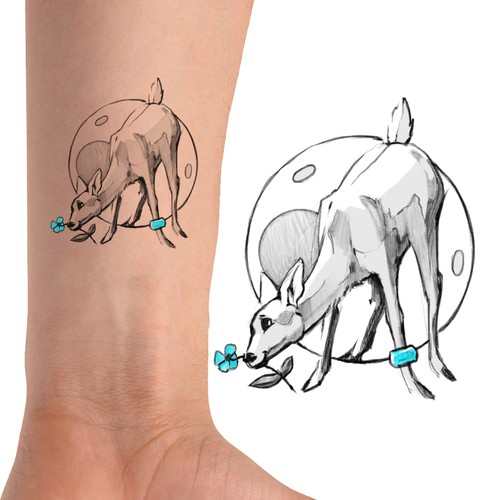 Cell design with the title 'Lady Deer Tattoo'