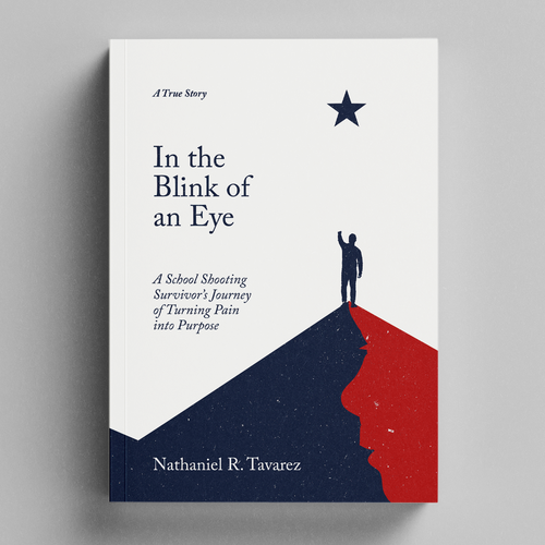 Unique book cover with the title 'In the Blink of an Eye Book Cover'
