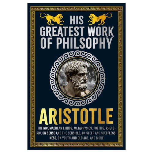 Philosophy design with the title 'Aristotle book cover design '