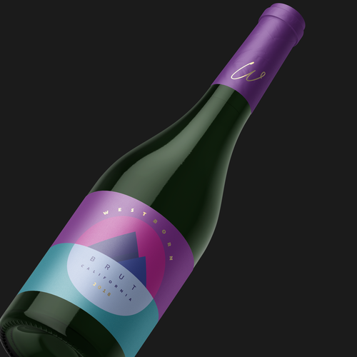 Alcohol label with the title 'Westborn Brut Label'