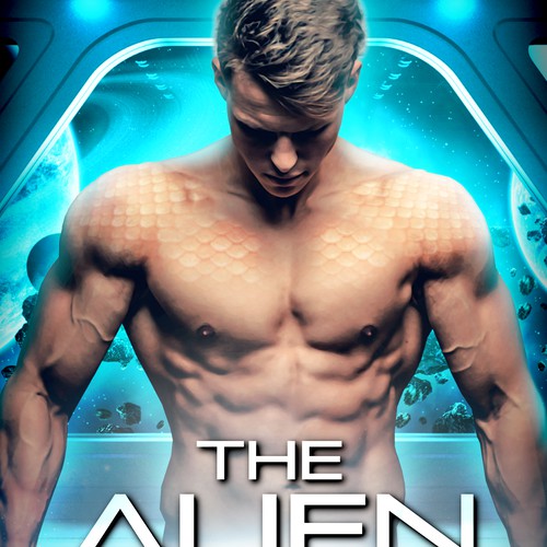 Alien book cover with the title 'Scifi Romance Book Cover'