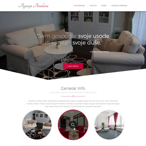 Classy website with the title 'Simple and elegant web design for FOR RENT OFFICES '