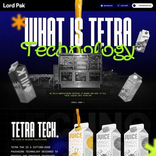 Futuristic website with the title 'Modern Typography Design with a Subtle Paper Texture Effect'