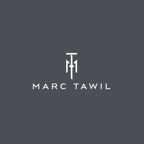 Lettering logo with the title 'Logo for Marc Tawil.'