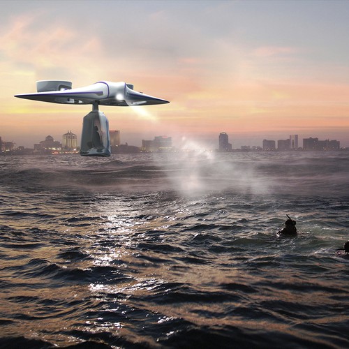 Drone design with the title 'Renderings for a drone '