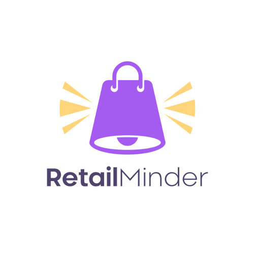 Paper bag logo with the title 'RetailMinder'