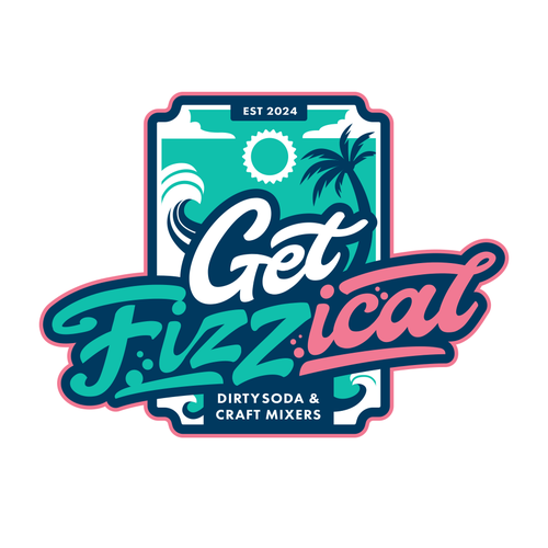 Drink logo with the title 'Get Fizzical Logo'