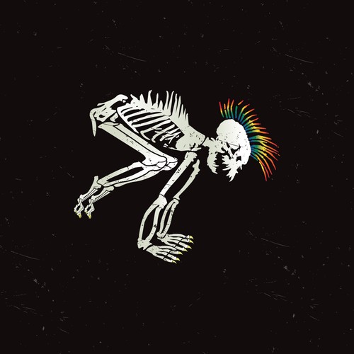 Monster logo with the title 'Punk rock yoga monster'