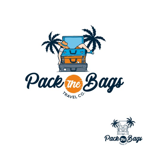 Caribbean logo with the title 'Pack the bags'