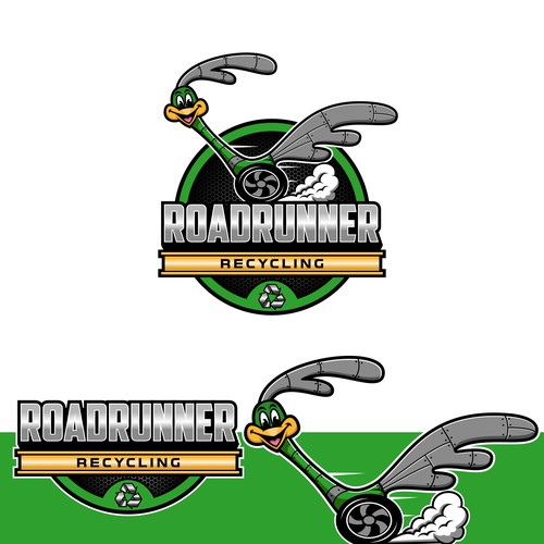 Roadrunner design with the title 'Logo for Industrial Metal Recycling'