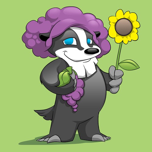 Grape design with the title 'Badger'