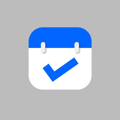 Calendar design with the title 'calander right app icon for productivity'