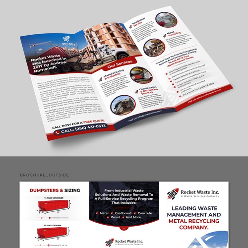 Tri-fold design with the title 'Flyer Design'